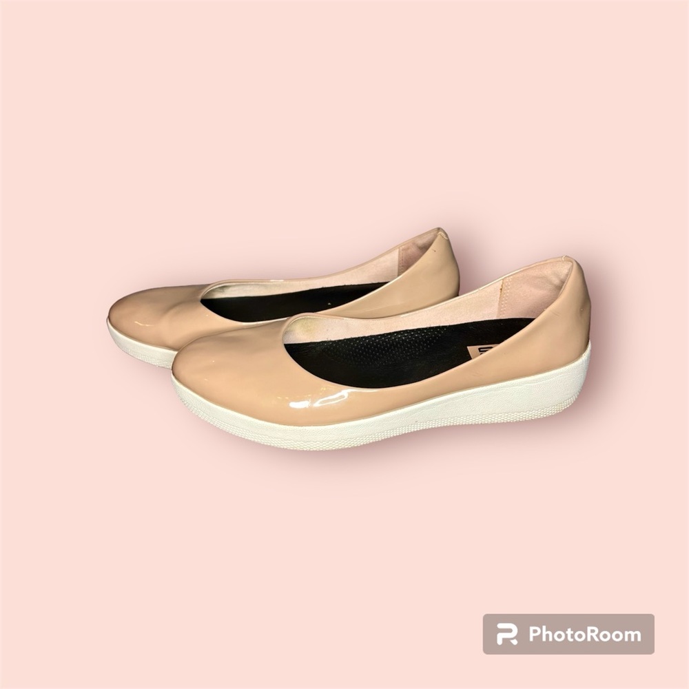 Fitflop Superballarina Patent Ballet Flats, Size 8